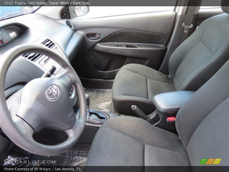 Super White / Dark Gray 2012 Toyota Yaris Sedan