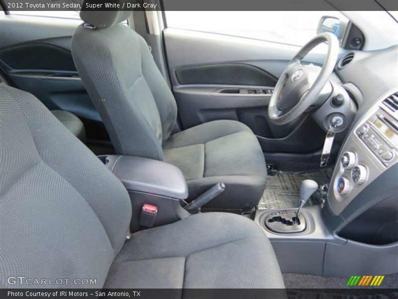 Super White / Dark Gray 2012 Toyota Yaris Sedan