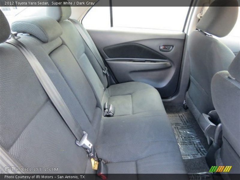 Super White / Dark Gray 2012 Toyota Yaris Sedan