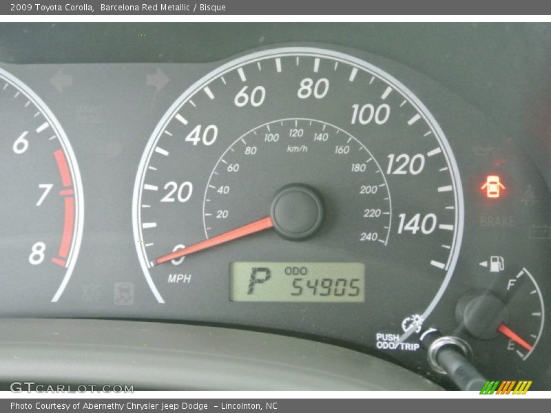 Barcelona Red Metallic / Bisque 2009 Toyota Corolla