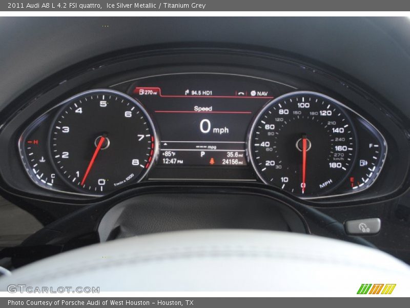 Ice Silver Metallic / Titanium Grey 2011 Audi A8 L 4.2 FSI quattro