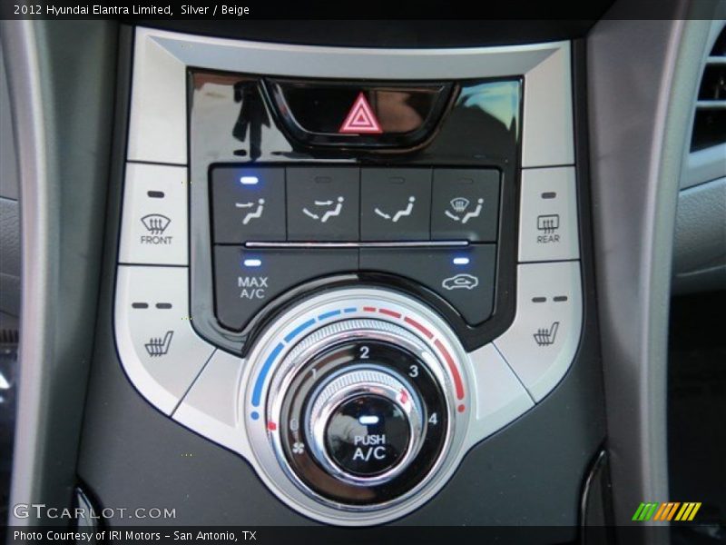 Silver / Beige 2012 Hyundai Elantra Limited