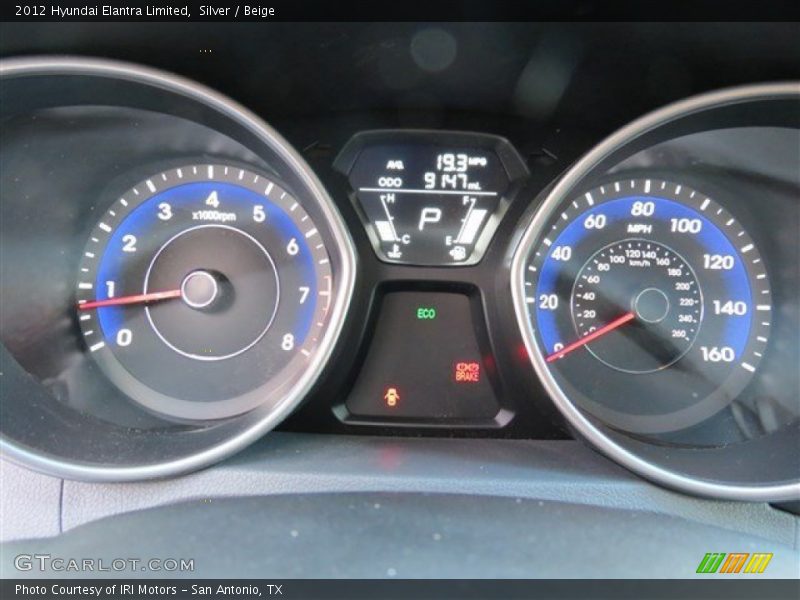 Silver / Beige 2012 Hyundai Elantra Limited