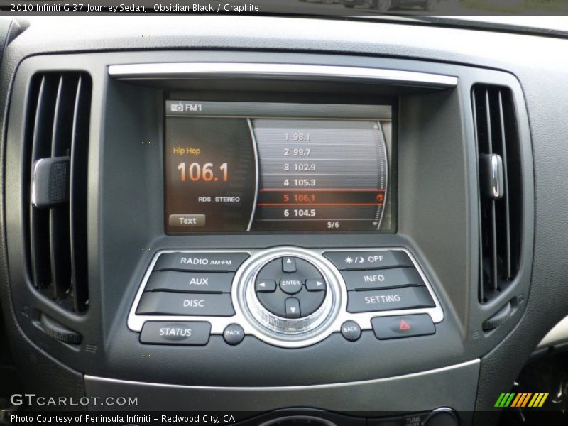 Obsidian Black / Graphite 2010 Infiniti G 37 Journey Sedan