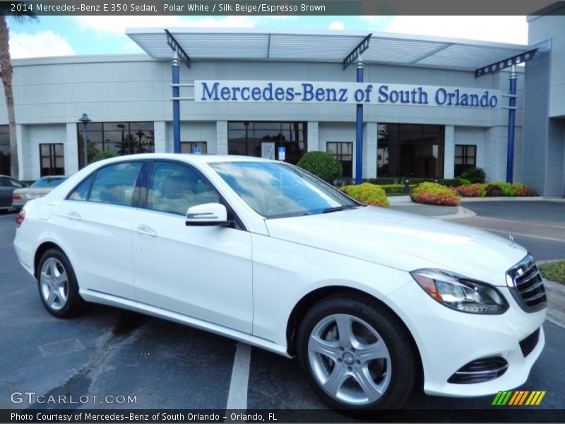 Polar White / Silk Beige/Espresso Brown 2014 Mercedes-Benz E 350 Sedan