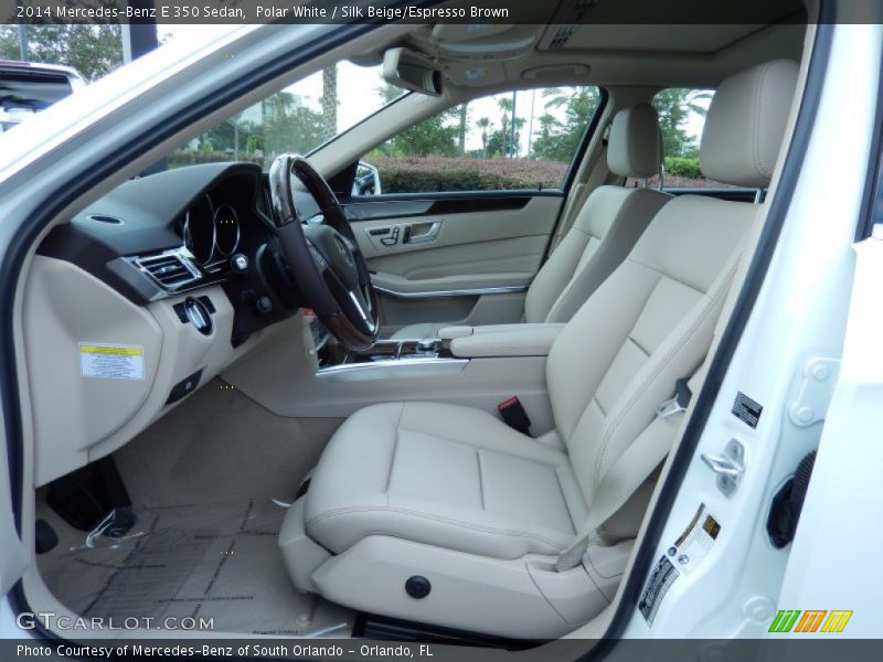 Polar White / Silk Beige/Espresso Brown 2014 Mercedes-Benz E 350 Sedan