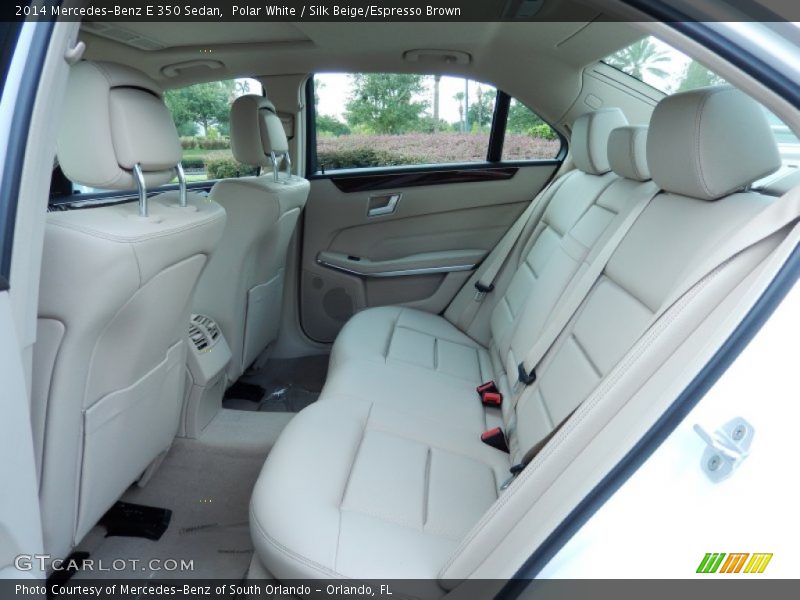 Polar White / Silk Beige/Espresso Brown 2014 Mercedes-Benz E 350 Sedan