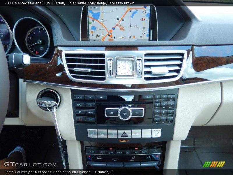 Polar White / Silk Beige/Espresso Brown 2014 Mercedes-Benz E 350 Sedan