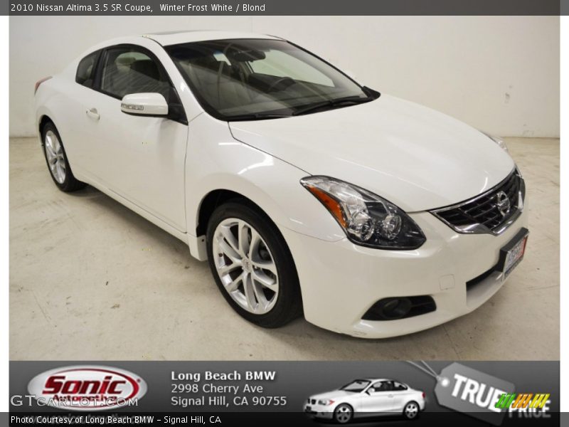 Winter Frost White / Blond 2010 Nissan Altima 3.5 SR Coupe