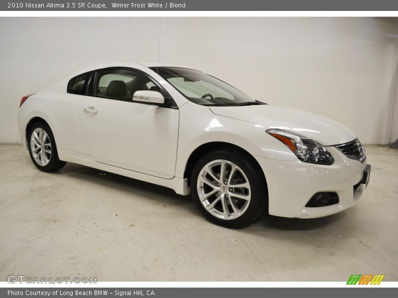 Winter Frost White / Blond 2010 Nissan Altima 3.5 SR Coupe
