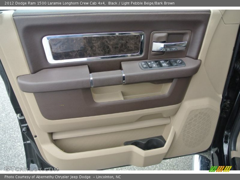 Black / Light Pebble Beige/Bark Brown 2012 Dodge Ram 1500 Laramie Longhorn Crew Cab 4x4