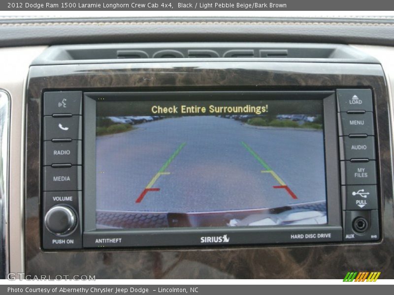 Black / Light Pebble Beige/Bark Brown 2012 Dodge Ram 1500 Laramie Longhorn Crew Cab 4x4