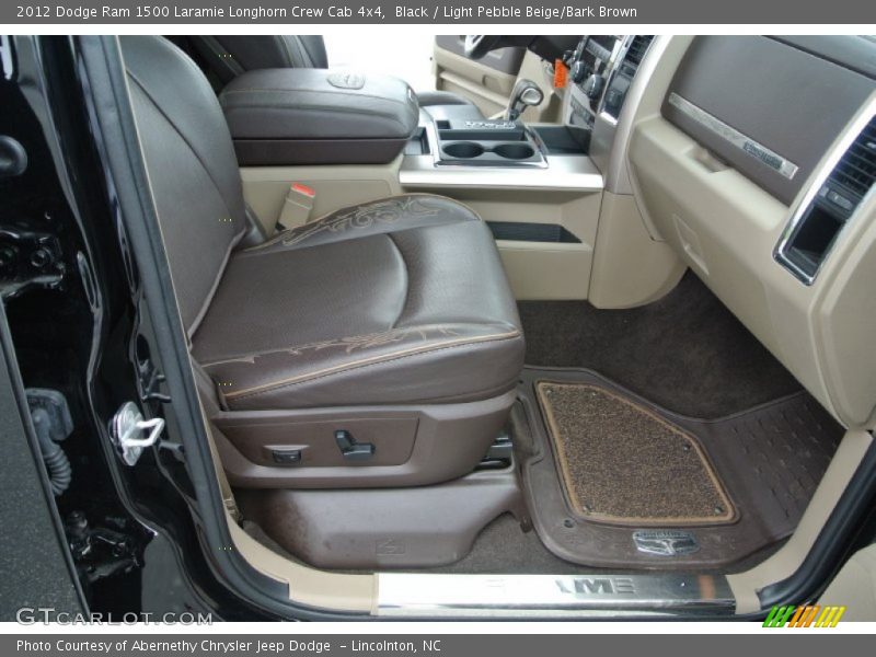 Black / Light Pebble Beige/Bark Brown 2012 Dodge Ram 1500 Laramie Longhorn Crew Cab 4x4