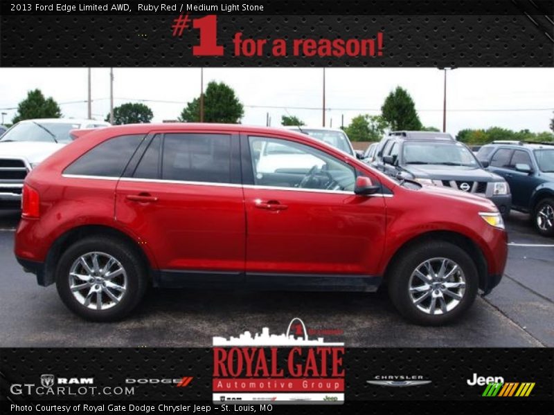 Ruby Red / Medium Light Stone 2013 Ford Edge Limited AWD