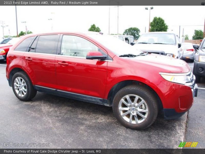 Ruby Red / Medium Light Stone 2013 Ford Edge Limited AWD