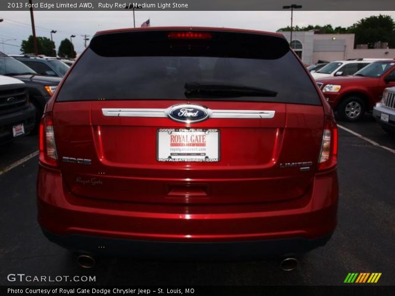 Ruby Red / Medium Light Stone 2013 Ford Edge Limited AWD