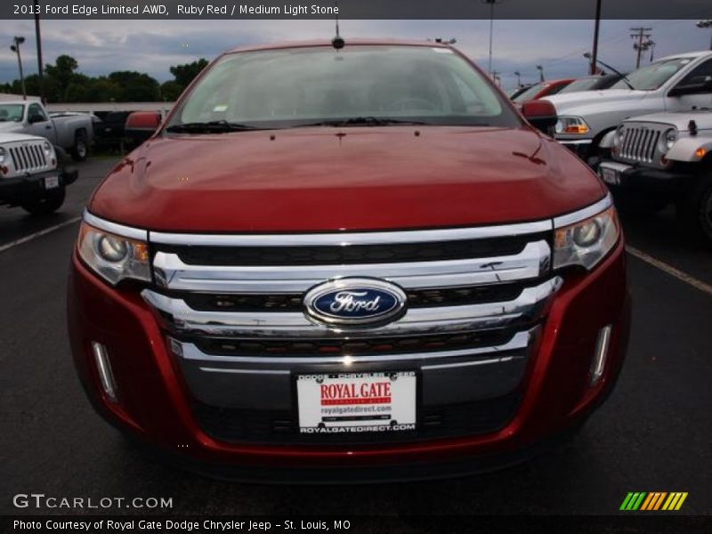 Ruby Red / Medium Light Stone 2013 Ford Edge Limited AWD