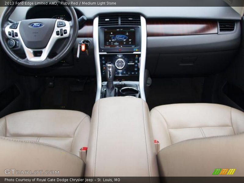 Ruby Red / Medium Light Stone 2013 Ford Edge Limited AWD