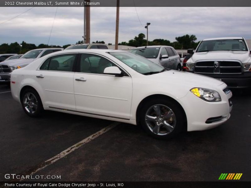 Summit White / Titanium 2012 Chevrolet Malibu LT