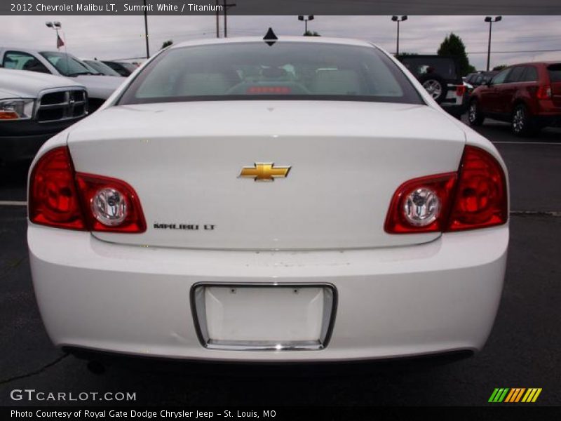 Summit White / Titanium 2012 Chevrolet Malibu LT
