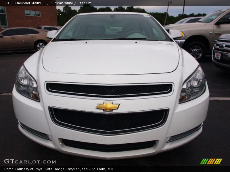 Summit White / Titanium 2012 Chevrolet Malibu LT