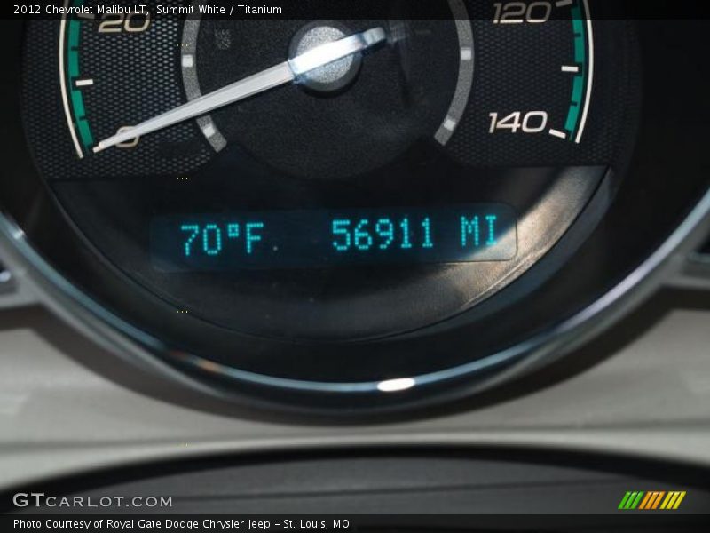Summit White / Titanium 2012 Chevrolet Malibu LT