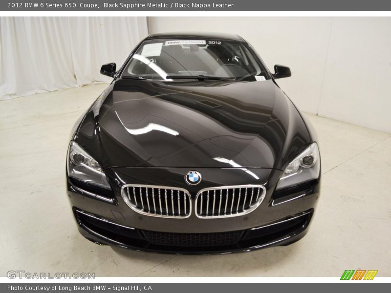 Black Sapphire Metallic / Black Nappa Leather 2012 BMW 6 Series 650i Coupe