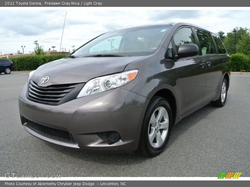 Predawn Gray Mica / Light Gray 2012 Toyota Sienna