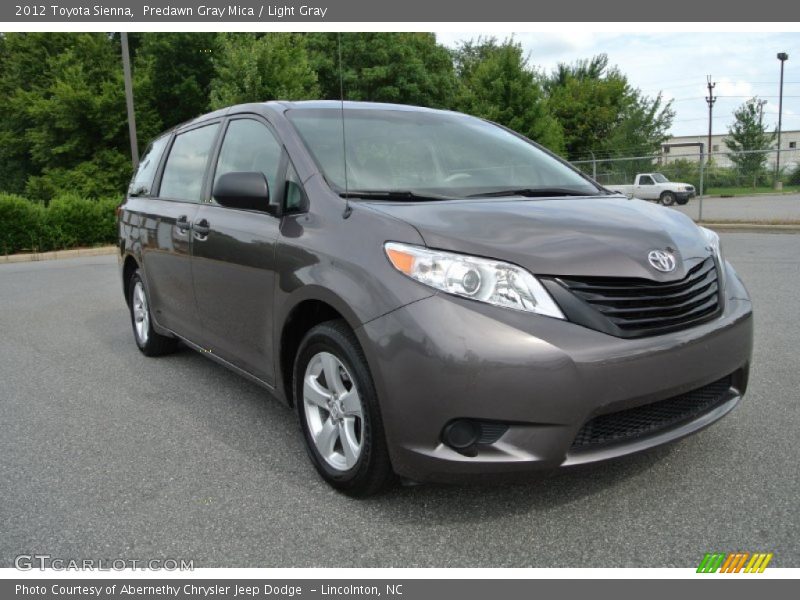 Predawn Gray Mica / Light Gray 2012 Toyota Sienna