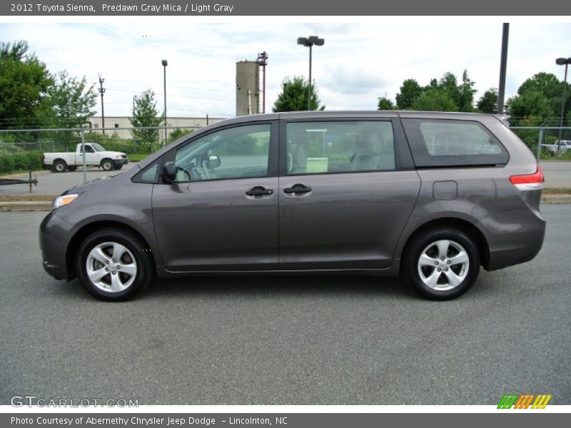 Predawn Gray Mica / Light Gray 2012 Toyota Sienna