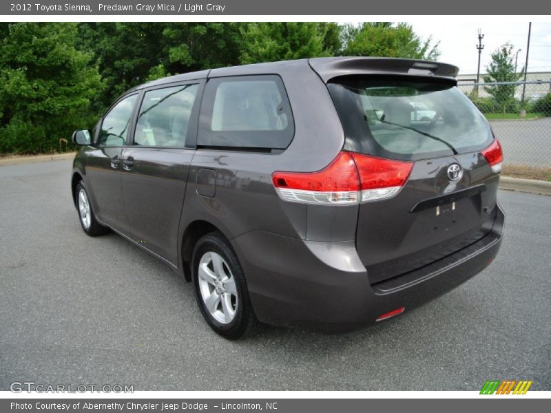 Predawn Gray Mica / Light Gray 2012 Toyota Sienna