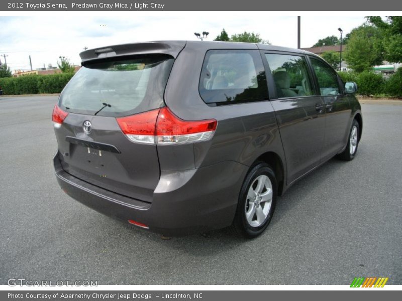 Predawn Gray Mica / Light Gray 2012 Toyota Sienna