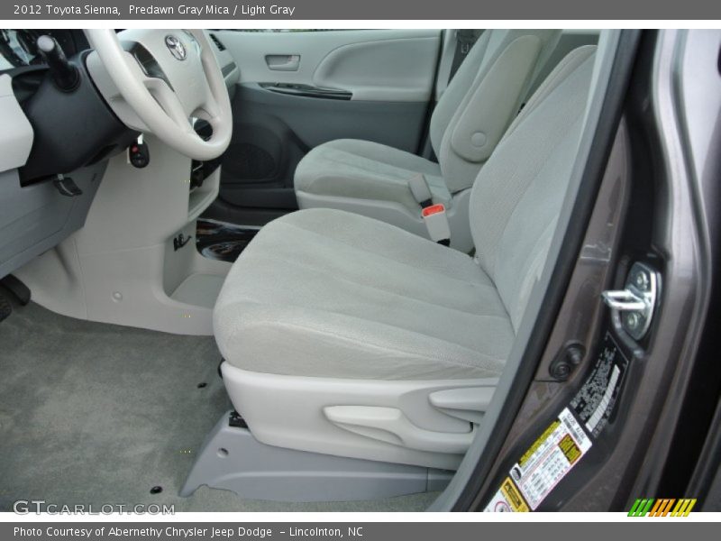 Predawn Gray Mica / Light Gray 2012 Toyota Sienna