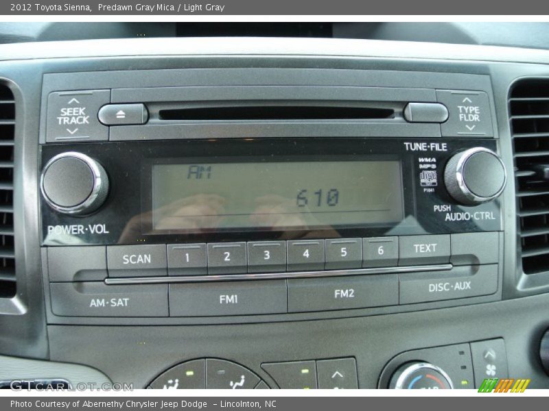Predawn Gray Mica / Light Gray 2012 Toyota Sienna