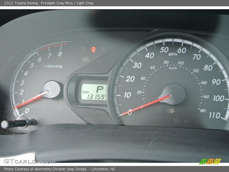 Predawn Gray Mica / Light Gray 2012 Toyota Sienna