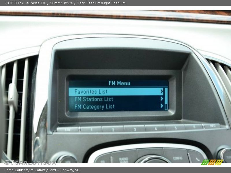 Summit White / Dark Titanium/Light Titanium 2010 Buick LaCrosse CXL