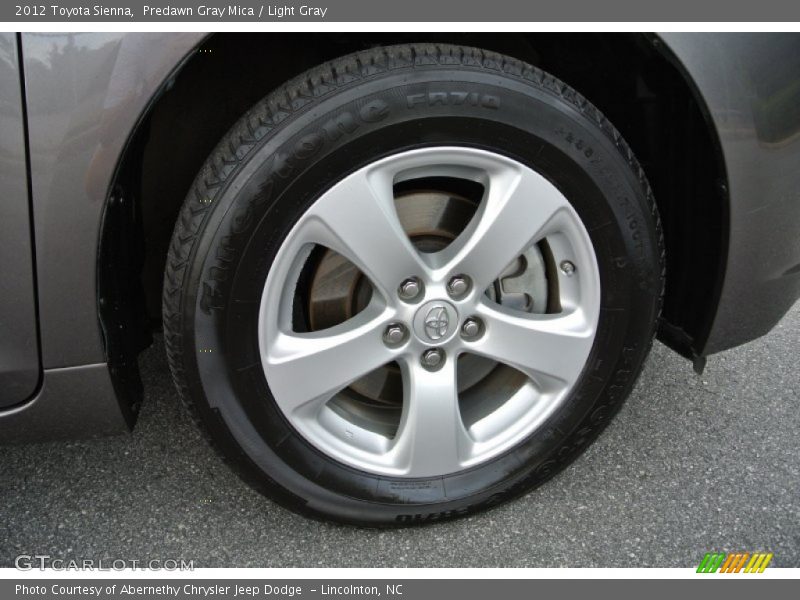 Predawn Gray Mica / Light Gray 2012 Toyota Sienna