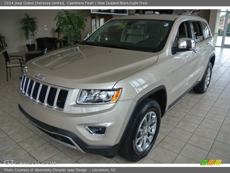 Cashmere Pearl / New Zealand Black/Light Frost 2014 Jeep Grand Cherokee Limited