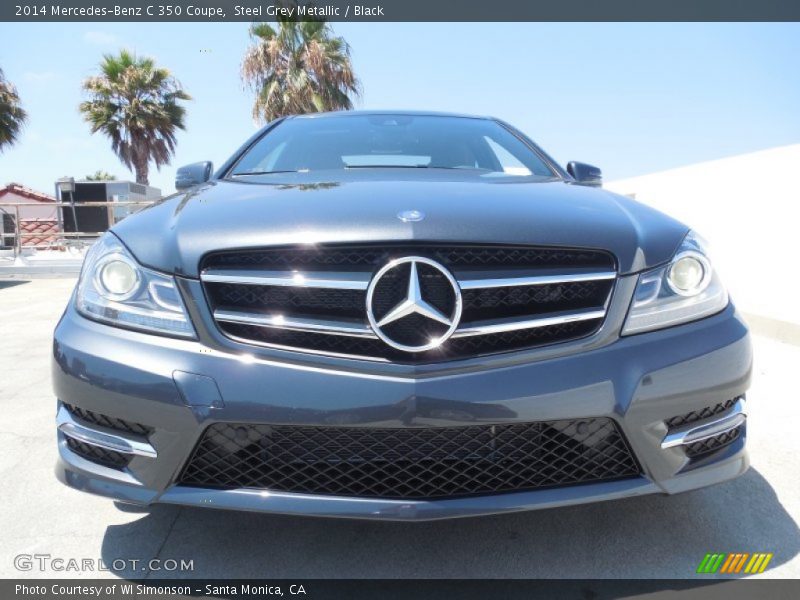 Steel Grey Metallic / Black 2014 Mercedes-Benz C 350 Coupe