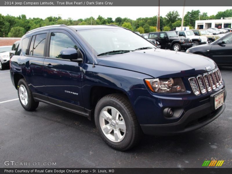 True Blue Pearl / Dark Slate Gray 2014 Jeep Compass Latitude