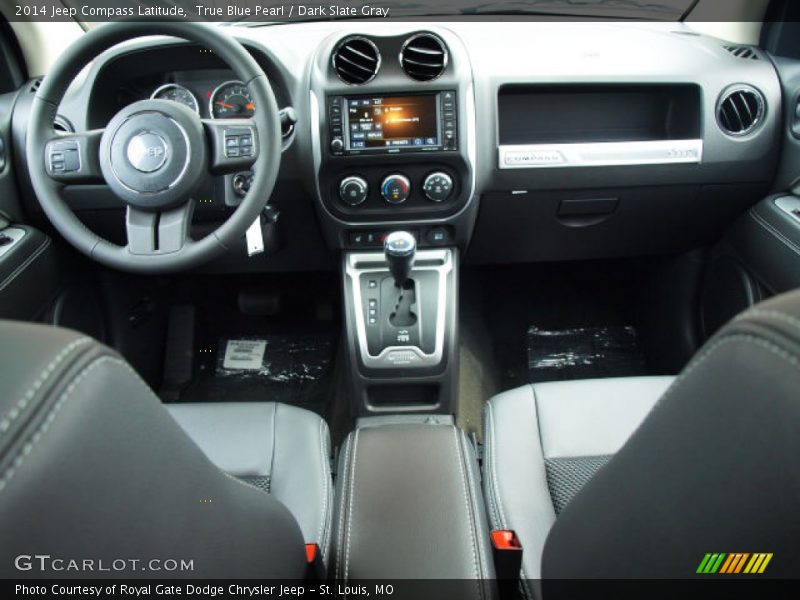 True Blue Pearl / Dark Slate Gray 2014 Jeep Compass Latitude