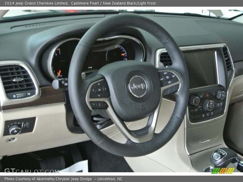 Cashmere Pearl / New Zealand Black/Light Frost 2014 Jeep Grand Cherokee Limited