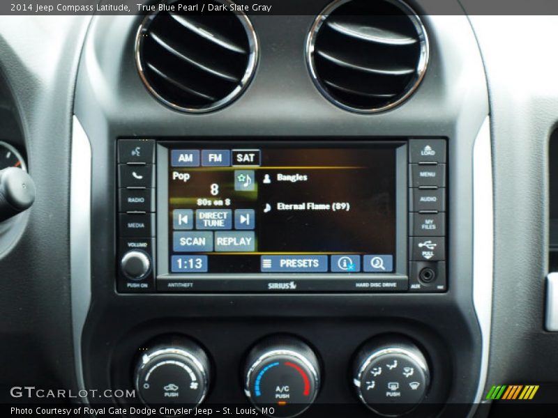 True Blue Pearl / Dark Slate Gray 2014 Jeep Compass Latitude