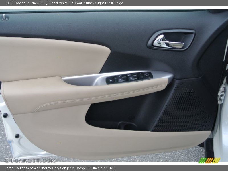 Pearl White Tri Coat / Black/Light Frost Beige 2013 Dodge Journey SXT