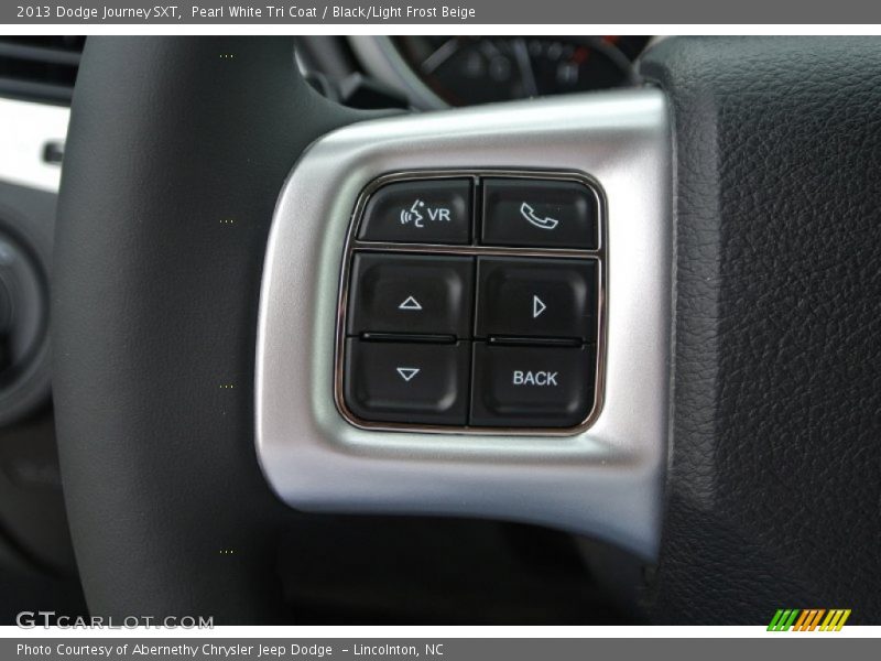 Pearl White Tri Coat / Black/Light Frost Beige 2013 Dodge Journey SXT