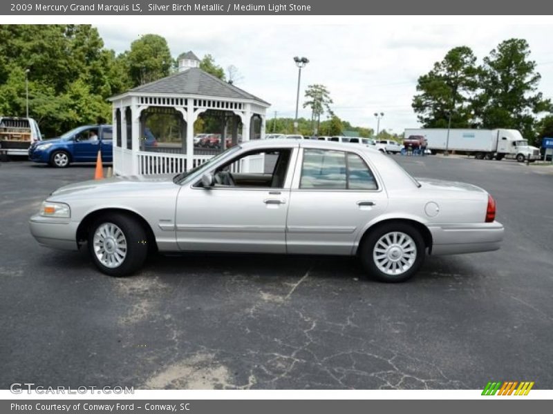 Silver Birch Metallic / Medium Light Stone 2009 Mercury Grand Marquis LS