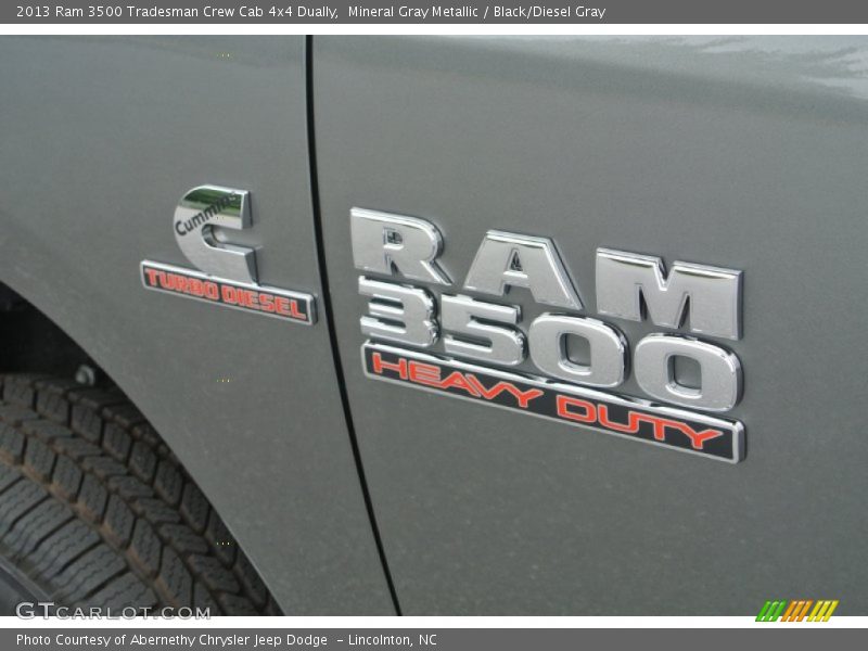 Mineral Gray Metallic / Black/Diesel Gray 2013 Ram 3500 Tradesman Crew Cab 4x4 Dually