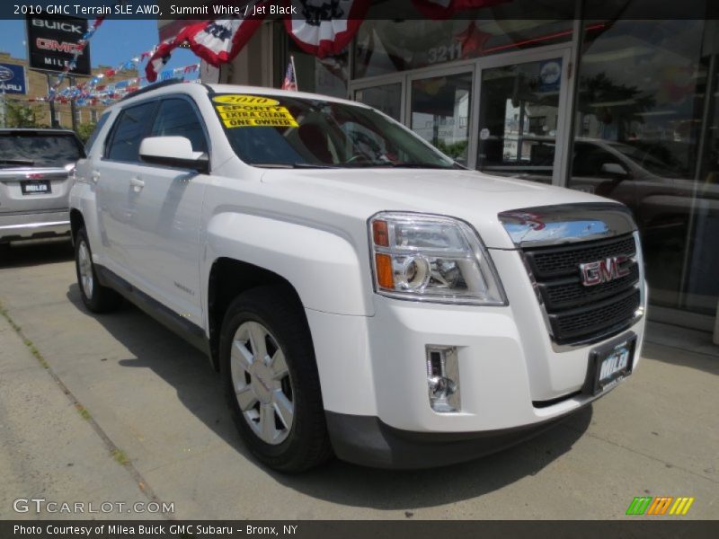 Summit White / Jet Black 2010 GMC Terrain SLE AWD