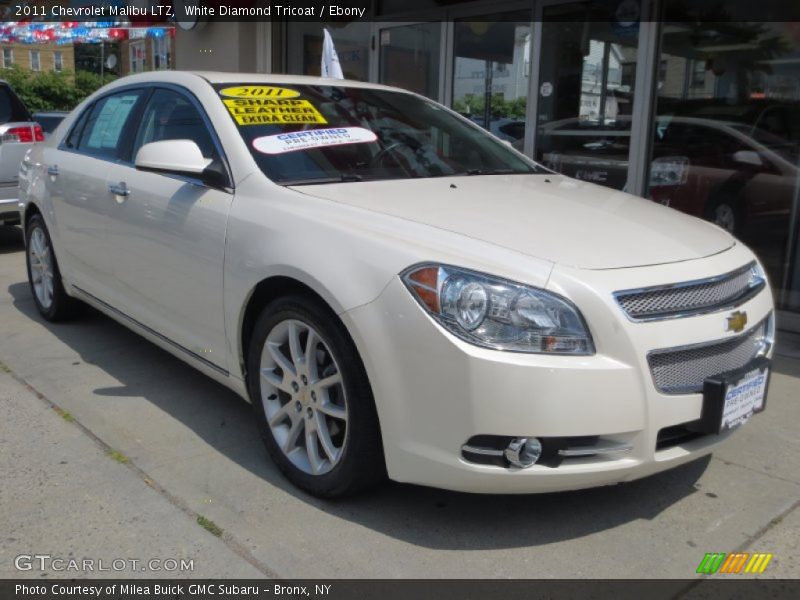 White Diamond Tricoat / Ebony 2011 Chevrolet Malibu LTZ