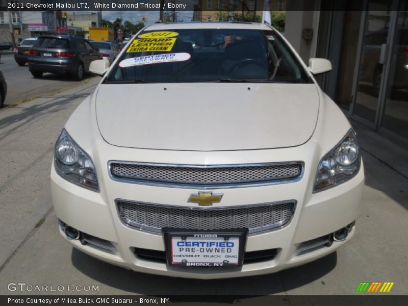 White Diamond Tricoat / Ebony 2011 Chevrolet Malibu LTZ